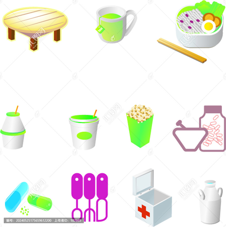 家庭用品卡通貼圖