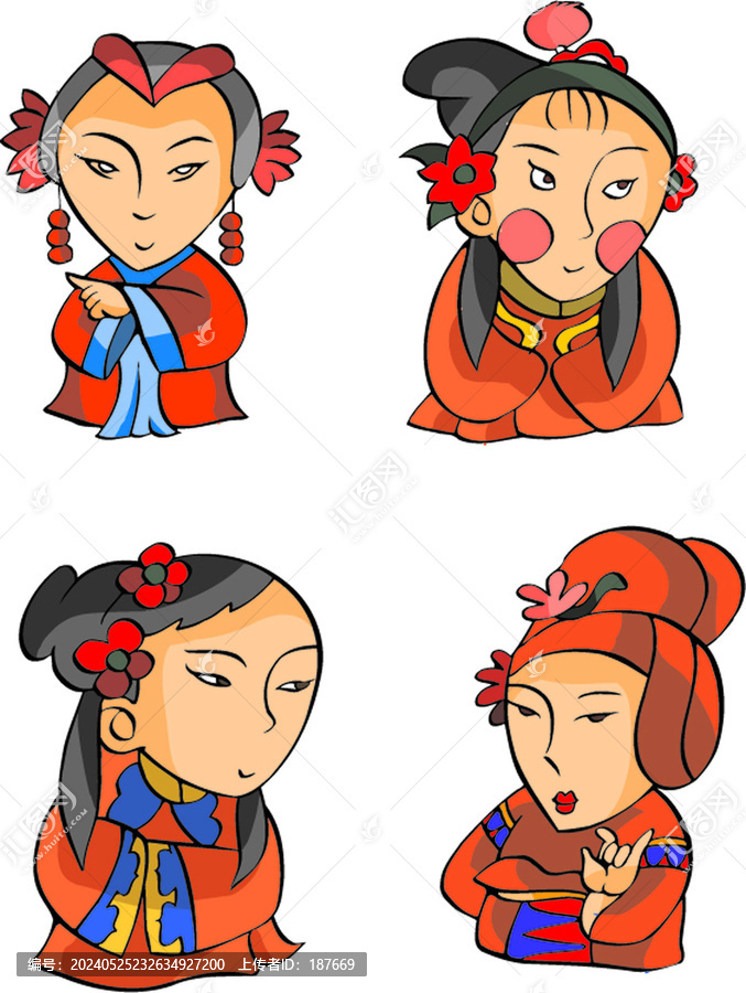 古代美女插圖
