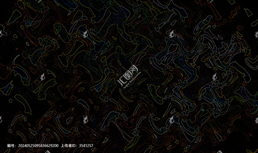 黑色彩色線條