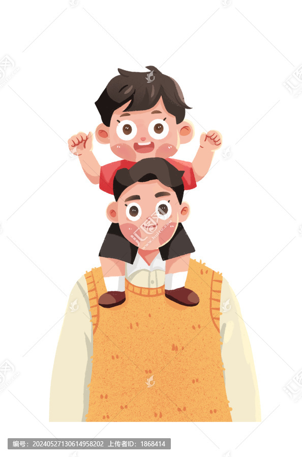 簡(jiǎn)約創(chuàng)意可愛父親節(jié)插畫