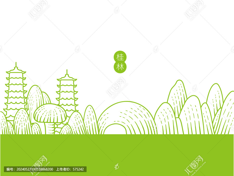 桂林版畫素材
