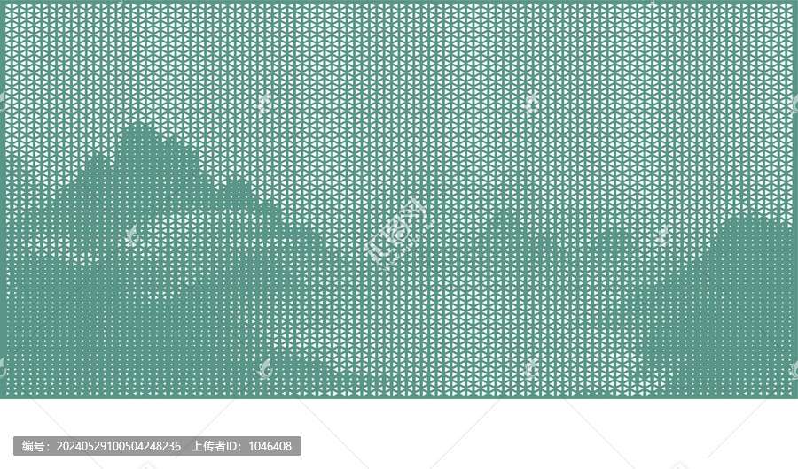 水墨山水畫(huà)鏤空隔斷