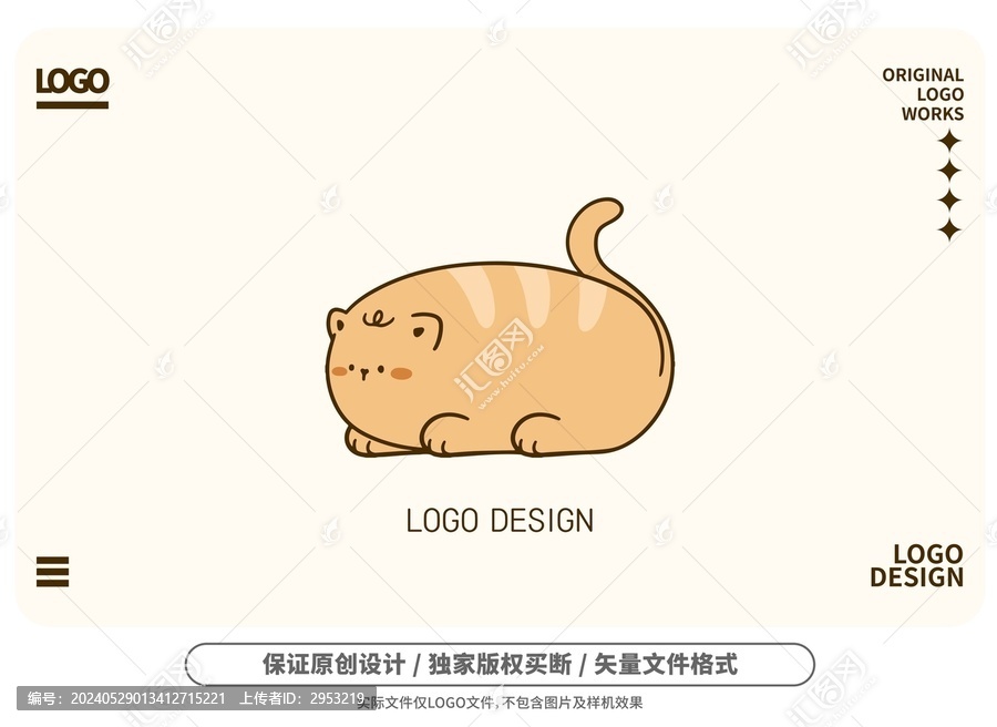原創(chuàng)卡通小貓logo