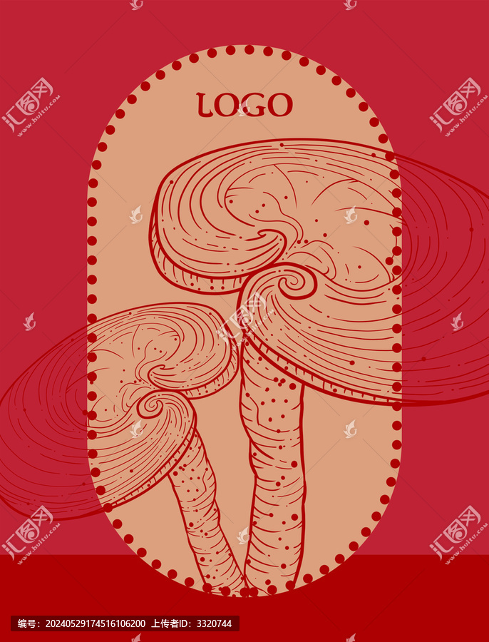 靈芝包裝插畫(huà)