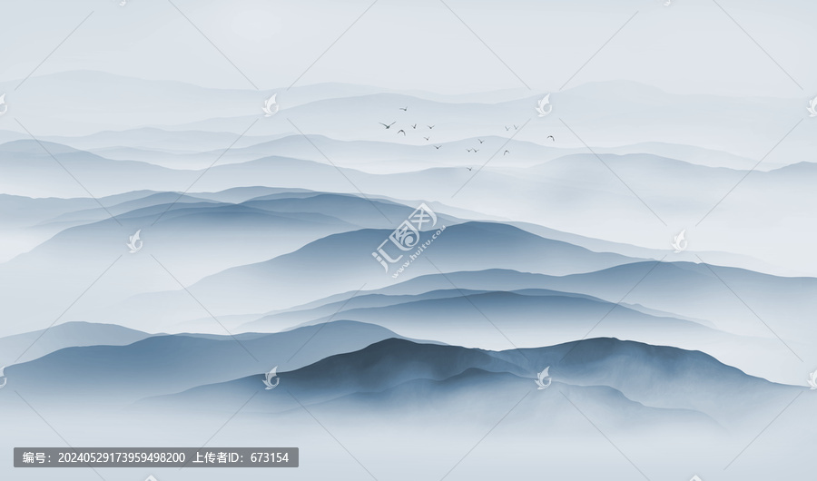 水墨山水圖