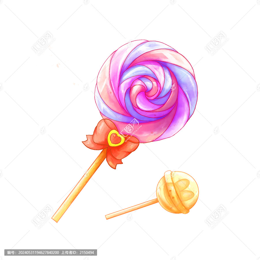 棒棒糖插畫元素六一兒童節(jié)童年