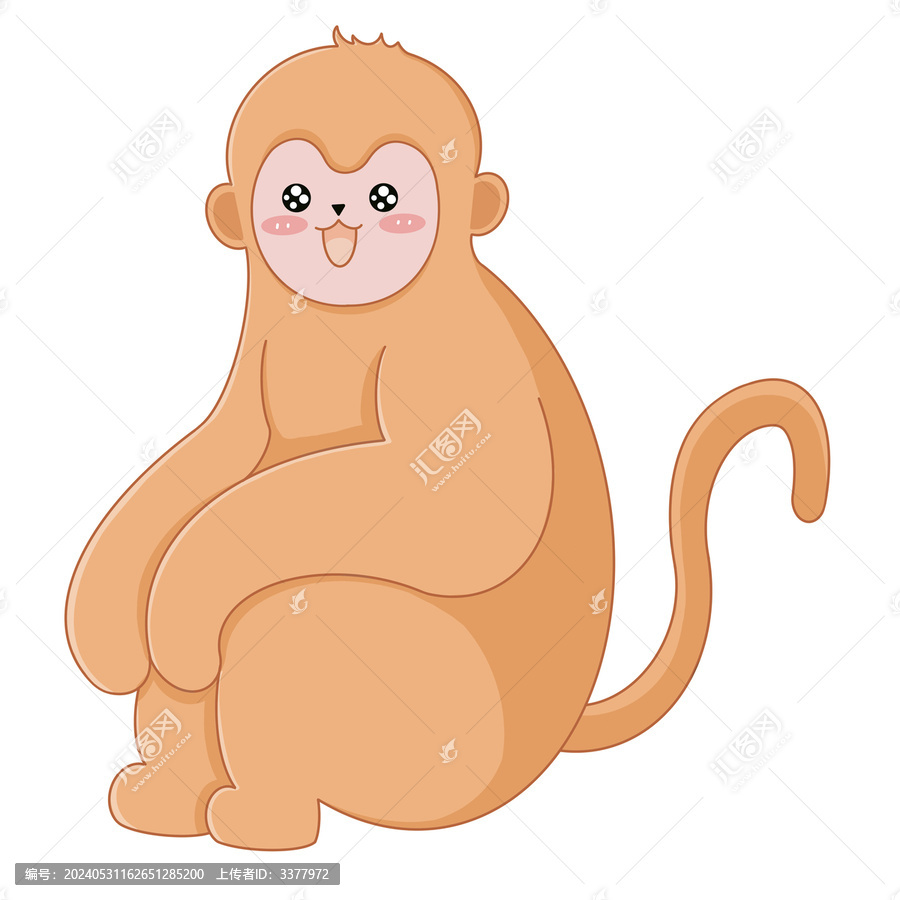 可愛卡通猴子圖案