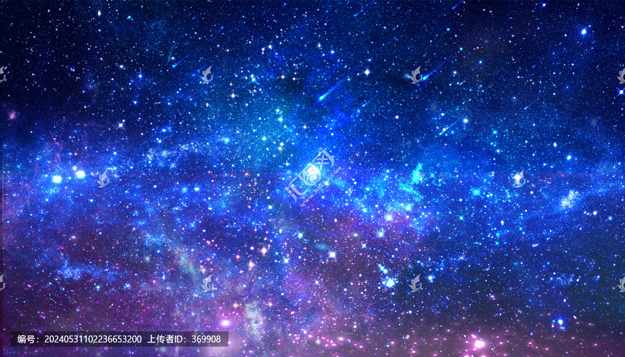 藍色璀璨星空圖