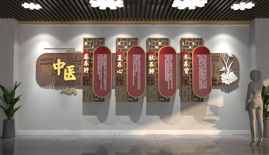 中醫(yī)文化展示醫(yī)德長(zhǎng)廊文化墻