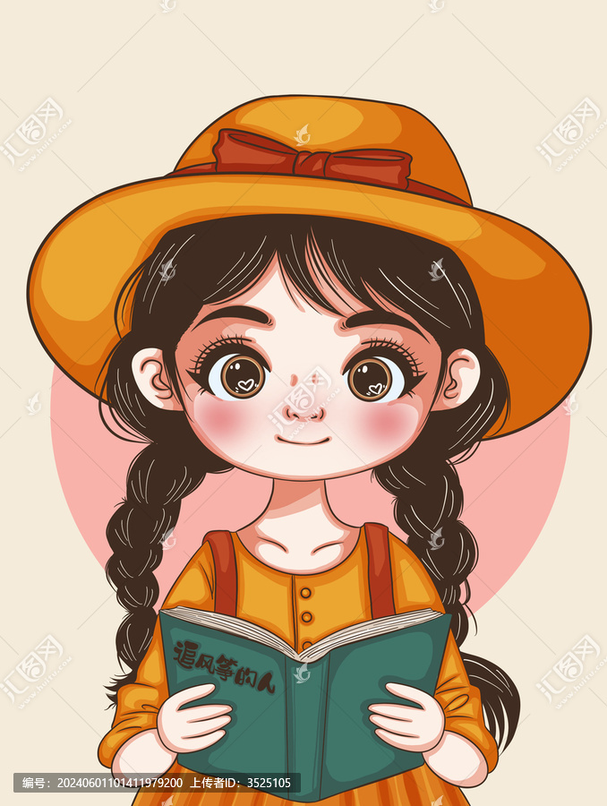 讀書的小女孩