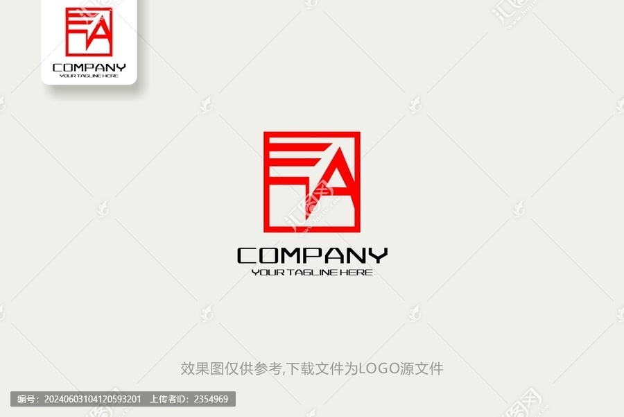 FA字母科技電子機械logo