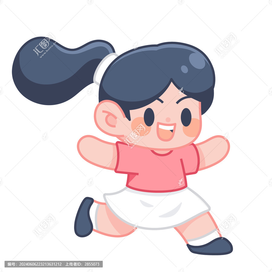 可愛的小女孩矢量元素