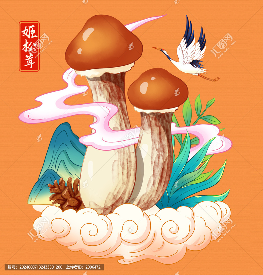姬松茸插畫
