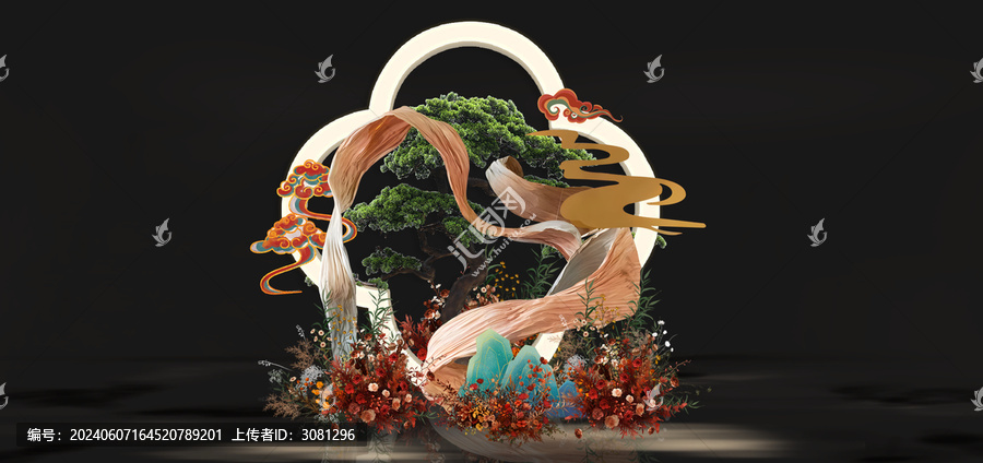 中式國(guó)潮婚禮小景