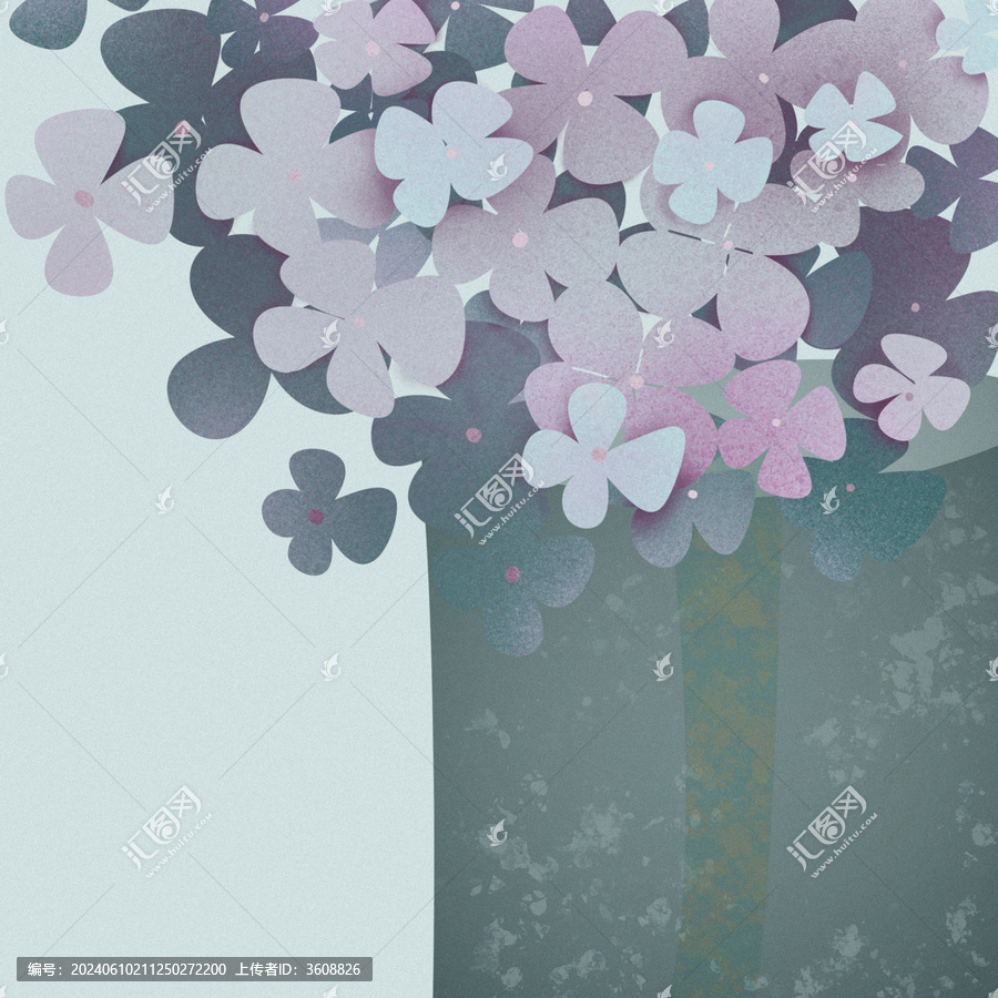 繡球花與瓶