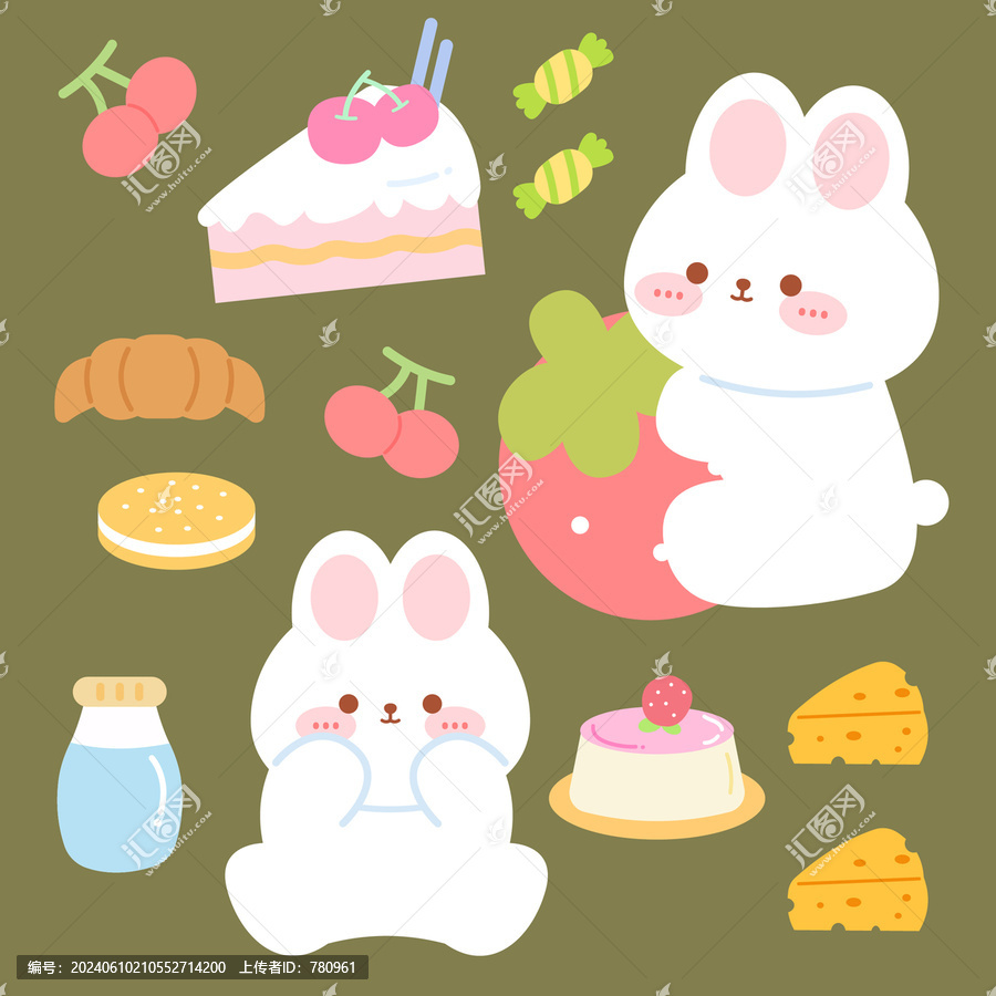 小兔子甜品蛋糕