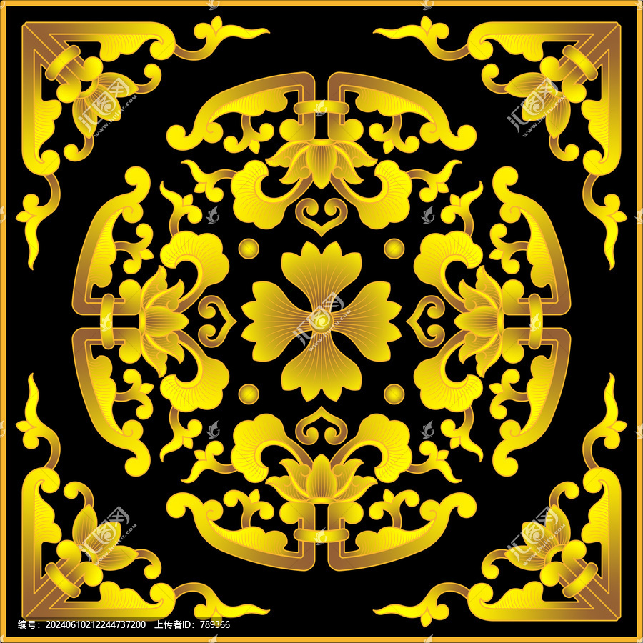 金色傳統(tǒng)花紋