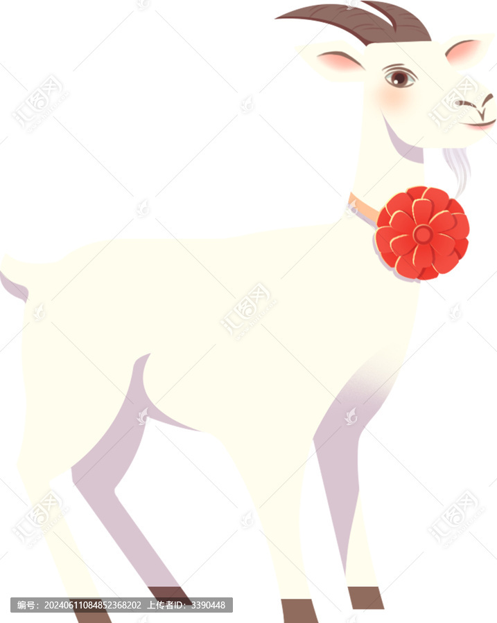 山羊動(dòng)物插畫免摳元素