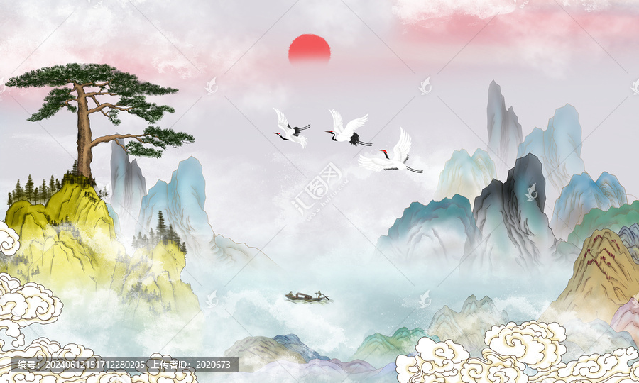 國潮山水畫