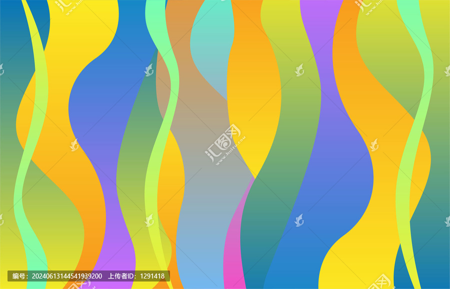 絢麗弧形彩色矢量背景