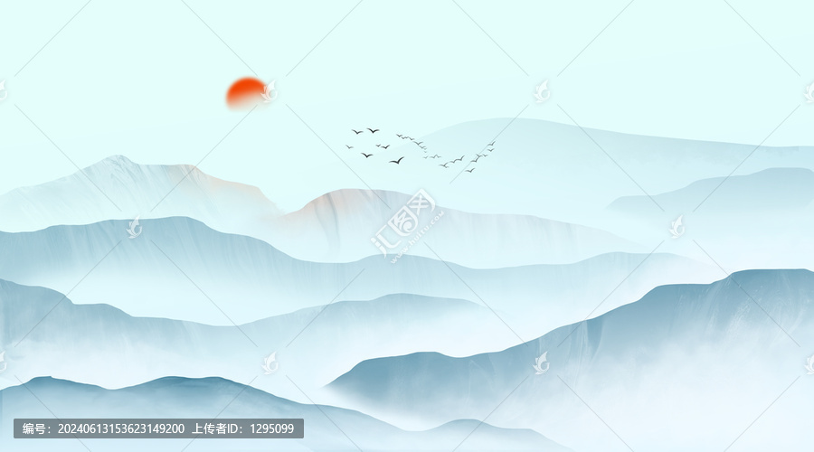 新中式水墨山水畫(huà)