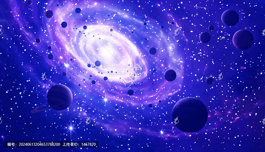 銀河系星球星空太空宇宙背景墻