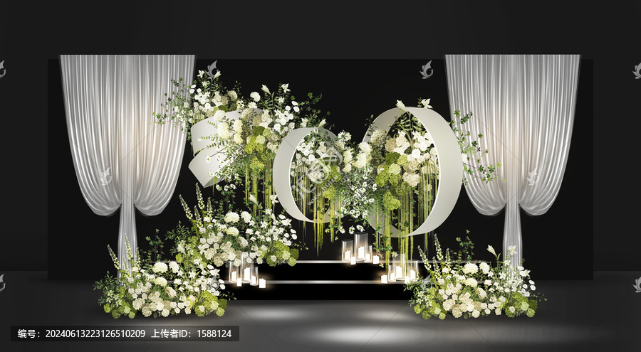 白綠色婚禮外區(qū)設(shè)計(jì)