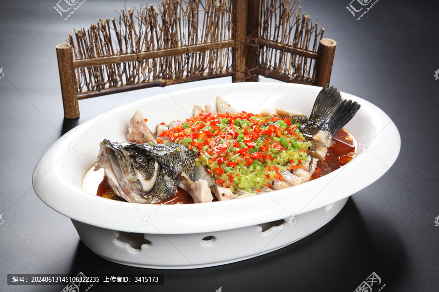 烤椒蒸江鱸魚