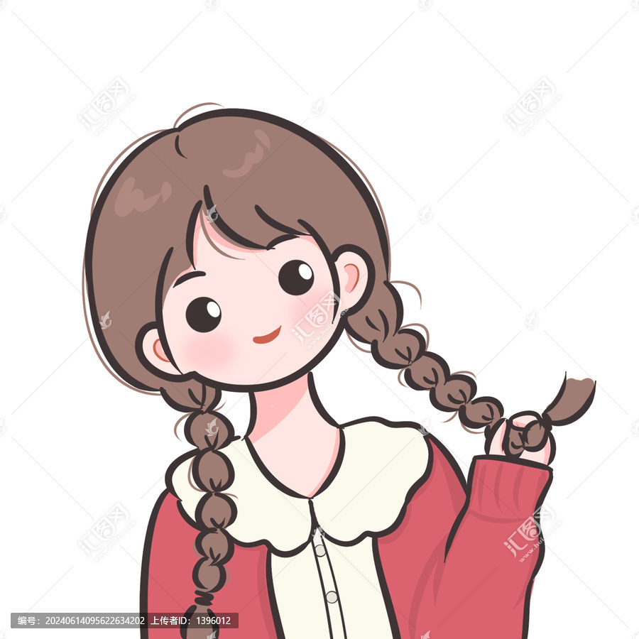 手繪可愛女生頭像