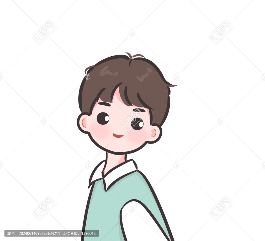 手繪可愛(ài)男生頭像