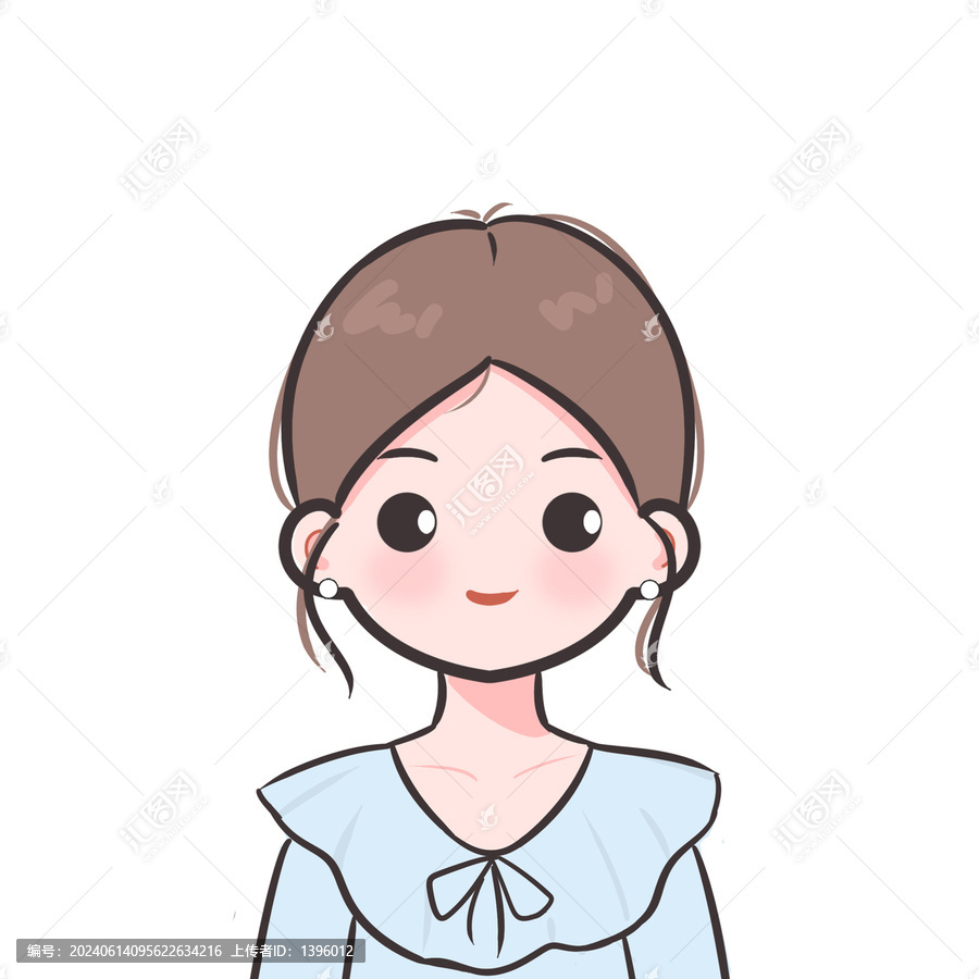 手繪可愛女生頭像