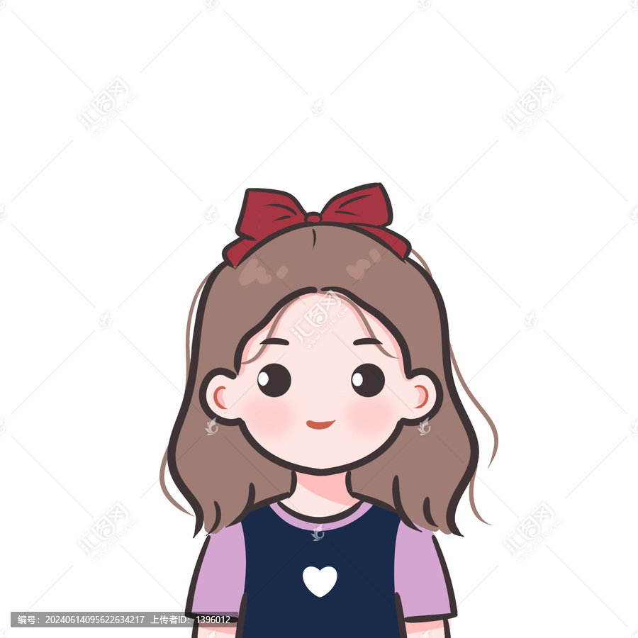 手繪Q版女生頭像