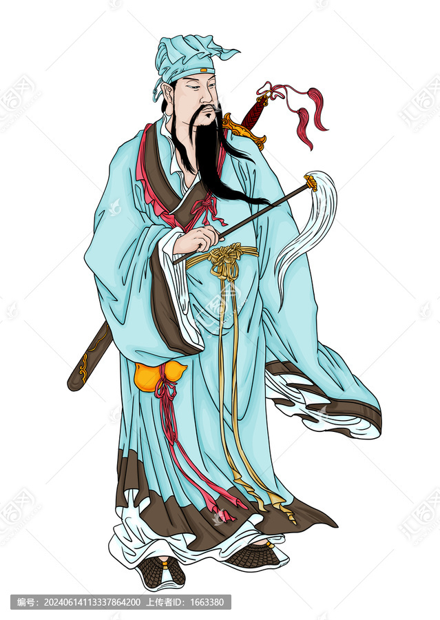 國(guó)潮手繪呂洞賓