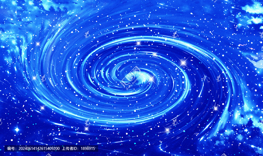 藍(lán)色旋渦星空背景圖