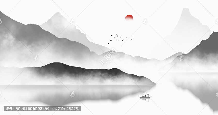新中式山水裝飾畫