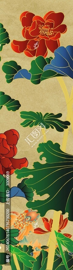 荷花玄關(guān)裝飾畫