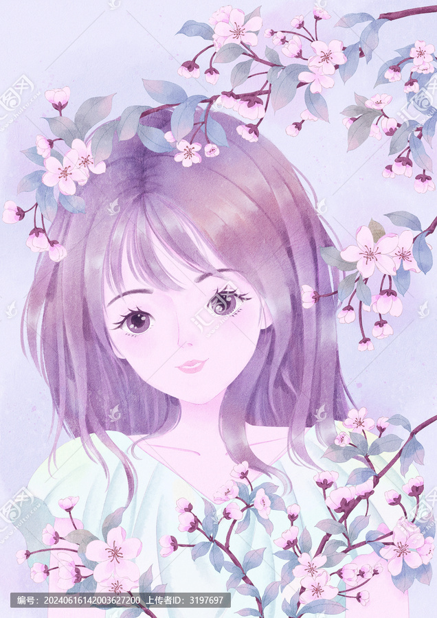 花開時(shí)節(jié)相遇少女與海棠