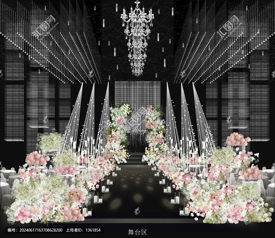 韓式婚禮舞臺(tái)區(qū)效果圖