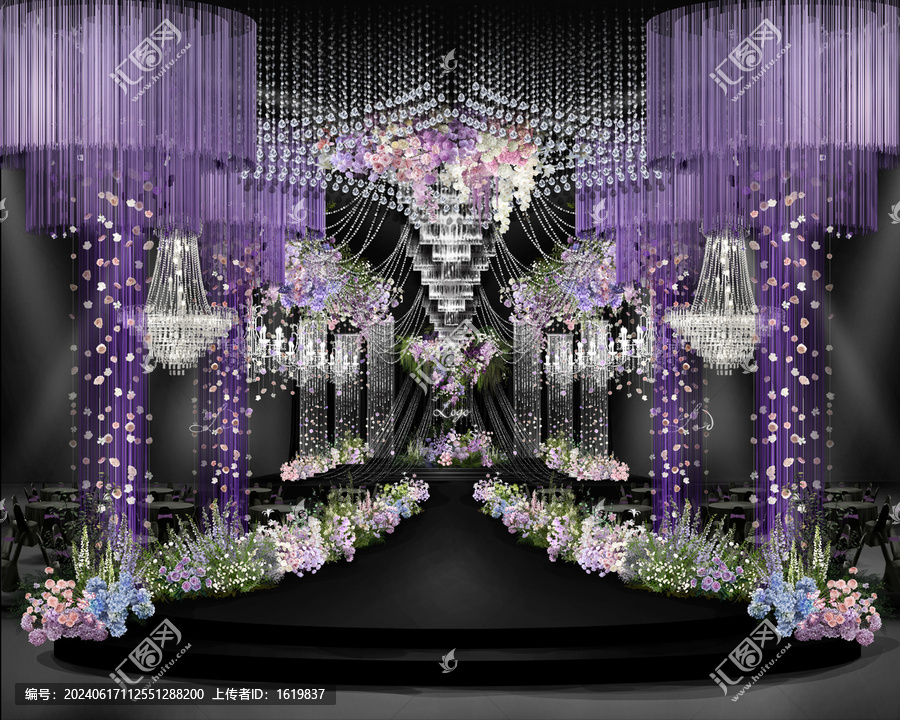 韓式紫色水晶婚禮