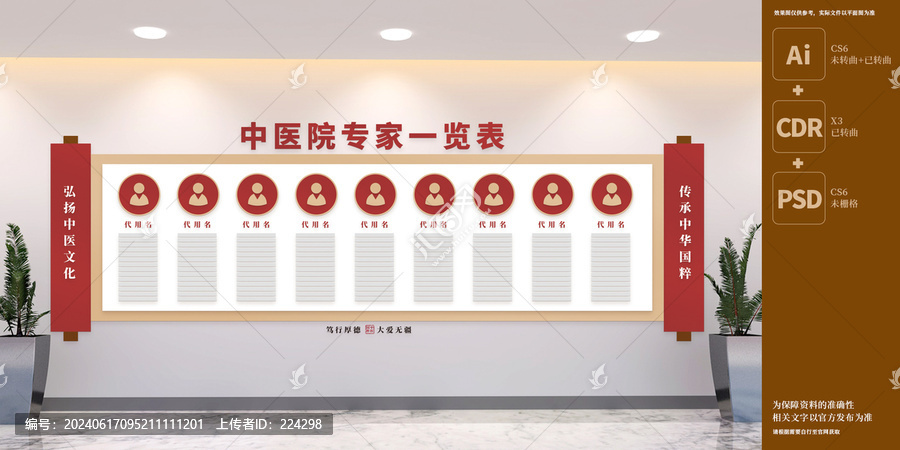 中醫(yī)院專家介紹欄文化墻