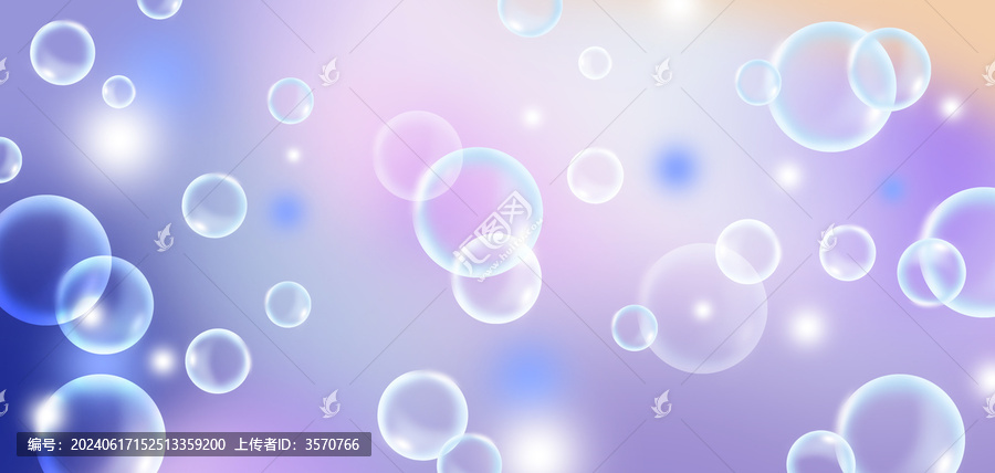 紫色夢幻氣泡泡泡背景
