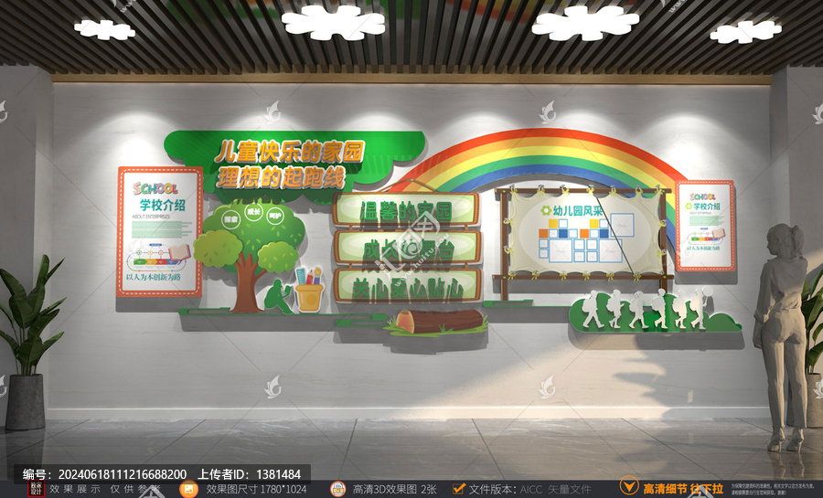 幼兒園文化墻卡通文化墻