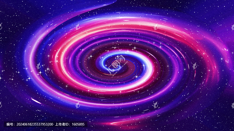 絢麗旋渦宇宙星空背景墻