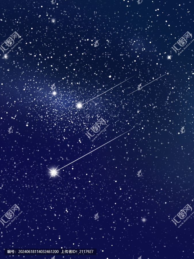 治愈系唯美星空插畫(huà)背景