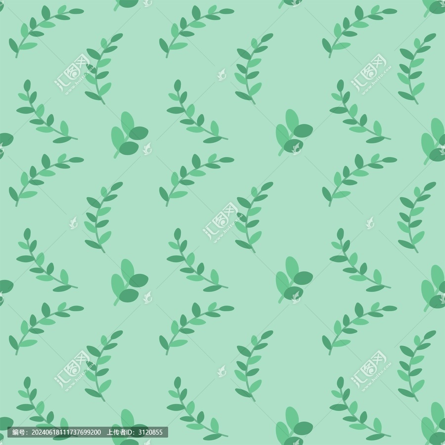 綠色小清新小碎花