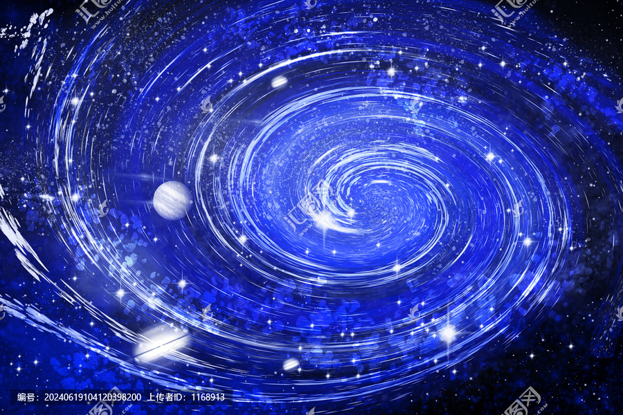 藍(lán)色漩渦星空