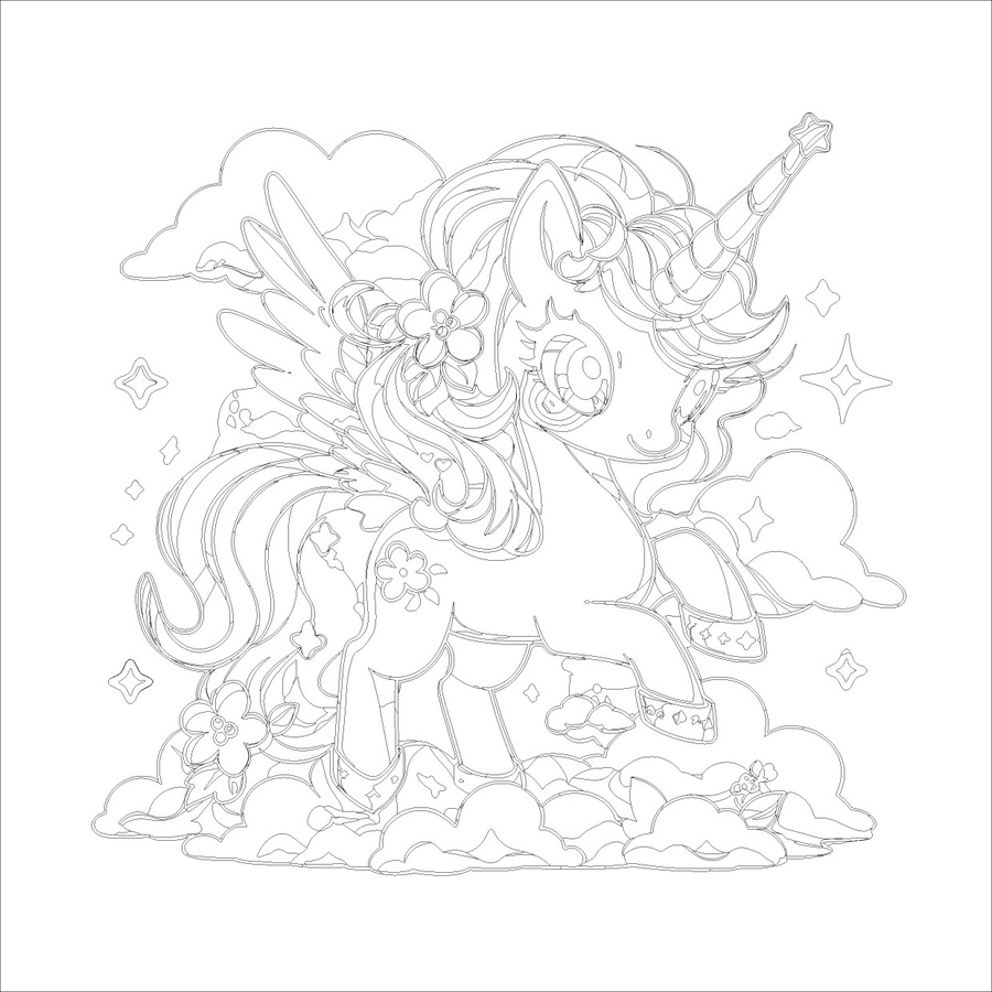 夢(mèng)幻獨(dú)角獸插畫(huà)