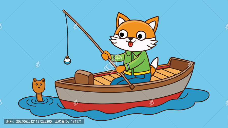 小貓釣魚