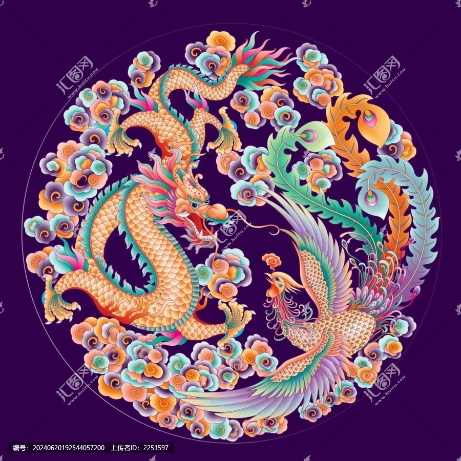 龍鳳呈祥高清分層原創(chuàng)圖