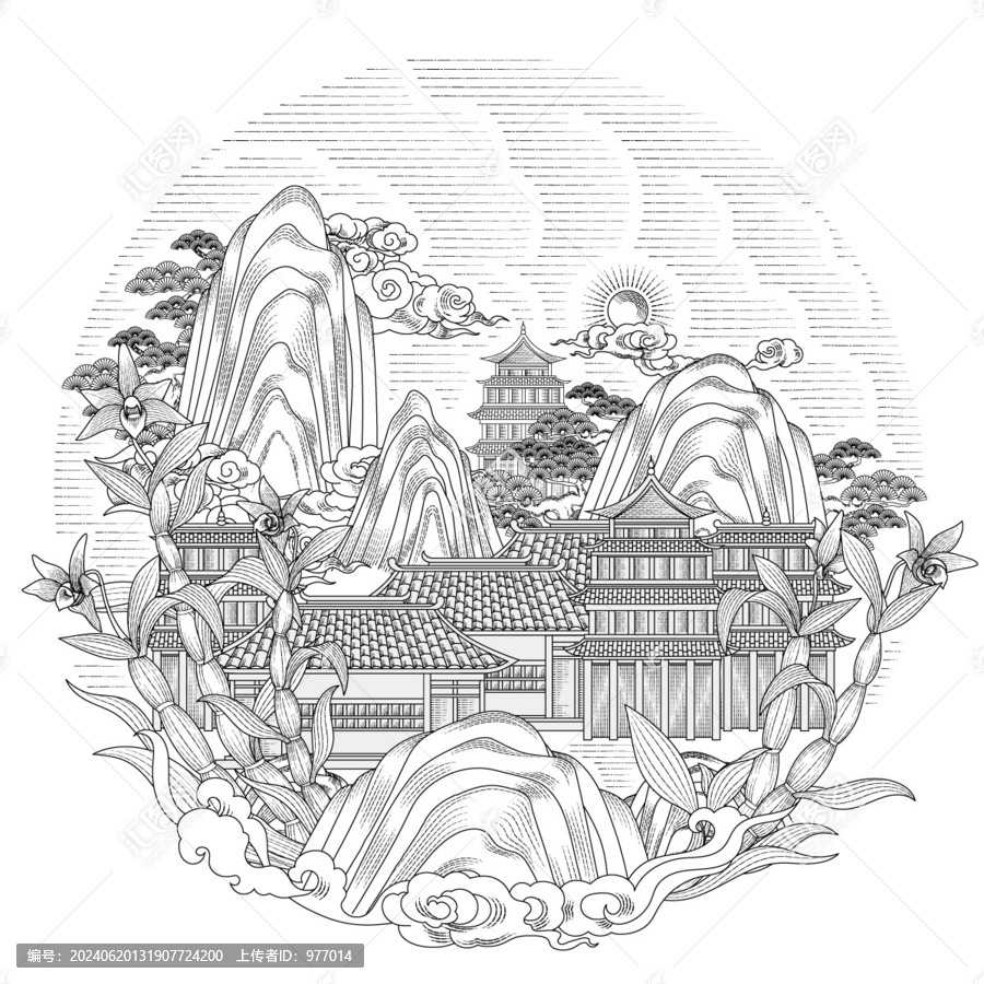鐵皮石斛插畫